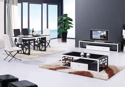 新款現代黑色長方形電視柜 時尚與實用的完美結合